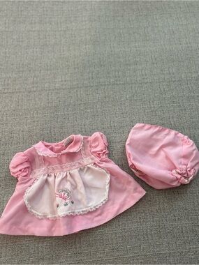 Catton Candy Pastel Pink Dress with Lace Trim with bloomers . Size 0-3M